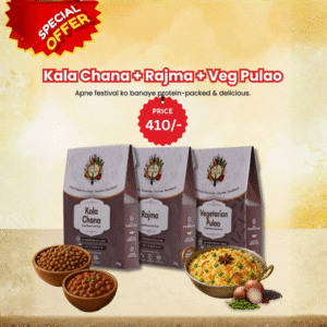 kala chana + rajma + pulao